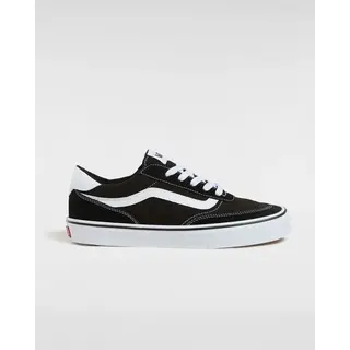 Vans Heren Sneakers Van Zeildoek Brooklyn, Silver Linin, Zwart En Wit Suède Canvas, 46 Eu