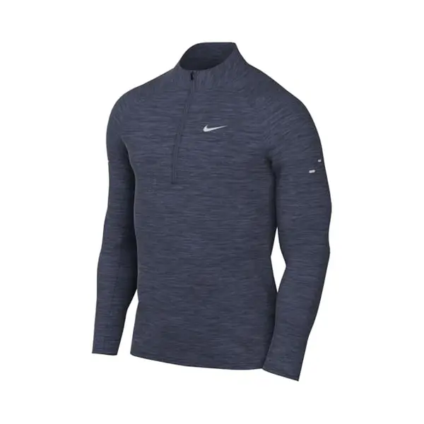 Nike Stride Dri-Fit Hardlooptop Met Korte Rits Voor Heren - Blauw thumbnail