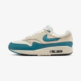 Nike Air Max 1 Essential Herenpantoffels, Soft Pearl Smokey Blue Lt Kaki Zwart, 46 Eu