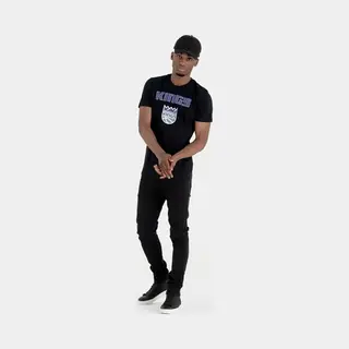New Era Nba Regular Sacramento Kings T-shirt Met Korte Mouwen Zwart L Man