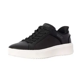 Skechers Men's Court Break Double Vented Slip-On Sneakers, Black Duraleather/Mesh, 6.5 Uk