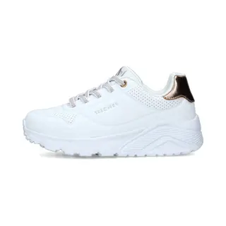 Skechers Girl's Uno Lite Sneakers, White Synthetic/Trim, 12 Uk Child