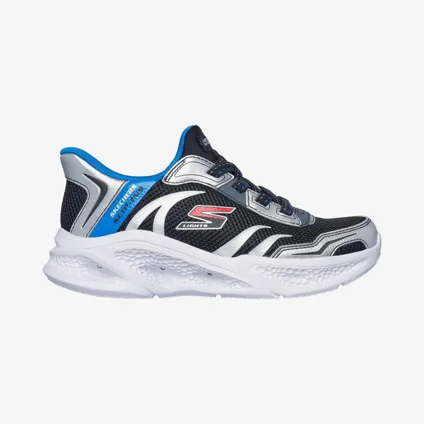 Skechers Slip Ins Sneaker W Air Cool On Trainers Unisex Kids Silver/Black 13.5 Uk Child thumbnail