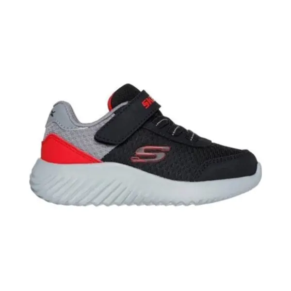 Skechers Baby Boy's Bounder Trekzic Sneakers, Black & Red Synthetic/Textile/Grey Trim, 4 Uk Child thumbnail