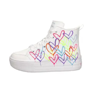 Skechers Hyperlift Modieuze Laarzen Voor Meisjes, Wit/Veelkleurig, 35 Eu