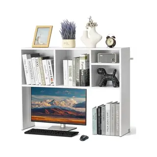 Vevor Desktop Bookshelf, 1-Tier Desktop Storage Organizer, 37" X 9.4" X 28.7" Office Storage Rack Wood Display Shelf, Desktop Bookshelf Hutch With