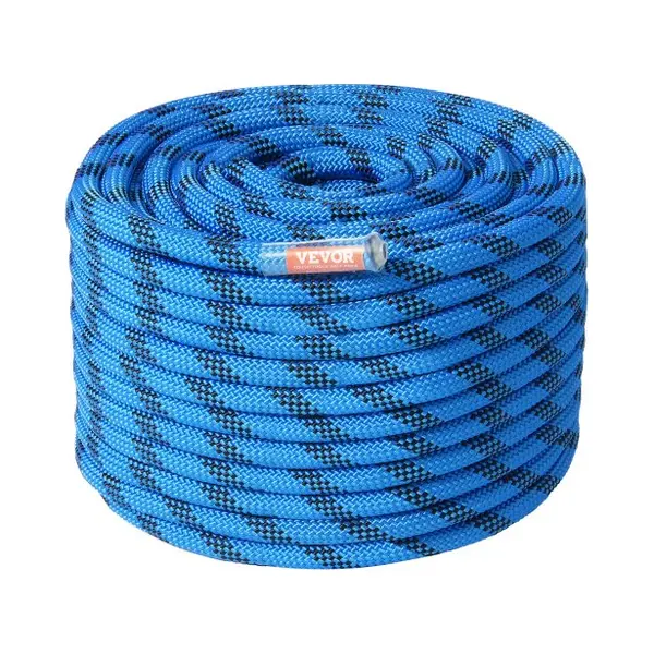 Vevor Statisches Kletterseil 12, 7 Mm, 45, 7 M Outdoor-Kletterseil Aus Polyester, 32 Kn Bruchfestigkeit, Faserseil Mehrzweckseil Für Flucht, thumbnail