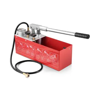 Vevor Express Pomp Max 25 Bar Handmatige Hydraulische Waterdruktesterset Met Dubbele Klep En Manometer, 10L Watertank, 1, 4 M Slang Met 1/2"