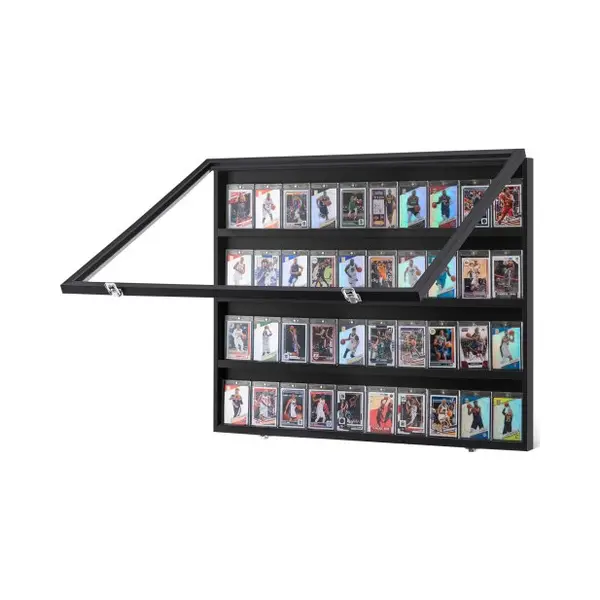 Vevor Vitrine Voor Sportkaarten In 36 Verschillende Designs, 77, 5x61, 7x5, 5cm Presentatieframe Met 98% Uv-Bescherming Pc-Glas Afsluitbare Wandkast thumbnail