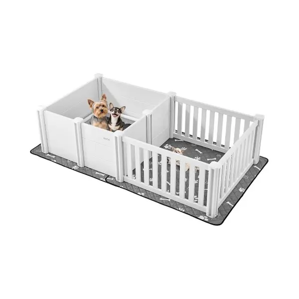 Vevor Werpbox Puppy Hondenspeelpen Puppy Speelpen 186, 5x97x50cm Met Pee Pad thumbnail