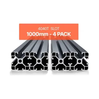 Vevor 4er Set Aluprofil 1000 Mm T-Nut 4040 Aluminium Profil, Eloxierte Linearschiene Nach Europäischem Standard, Nutenprofil Für 3D-Drucker,