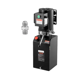 Vevor Pompe Hydraulique Ac 220 V Unité Hydraulique Simple à Action 15 Qt Débit D'huile 6, 3 L/min Pression De Refoulement Max. 22 MPa Pour Camions