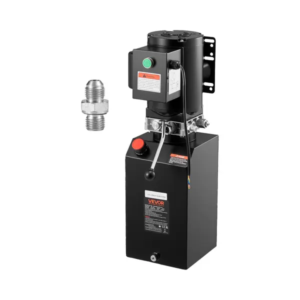 Vevor Pompe Hydraulique Ac 220 V Unité Hydraulique Simple à Action 15 Qt Débit D'huile 6, 3 L/min Pression De Refoulement Max. 22 MPa Pour Camions thumbnail
