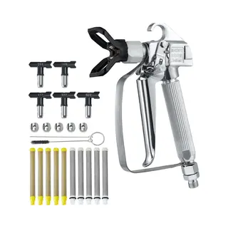 Vevor Airless Farbspritzpistole, 3600 Psi Hochdruck Airless Farbspritzpistole Mit 5 Düsen, 211, 315, 417, 517, 623, Airless Farbspritzpistolen Set