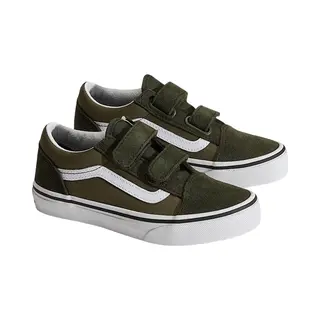 Vans Old Skool V Junior Schuhe Grün Weiß - 33