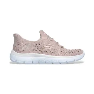 Skechers Summits Slip Ins Sparkle Ltmv Light Mauve Womens Trainers 150273 In A Plain Textile In Size 7