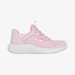 Skechers Girl's Bounder Simple Cute Sneakers, Light Pink Synthetic/Trim, 1.5 Uk Child