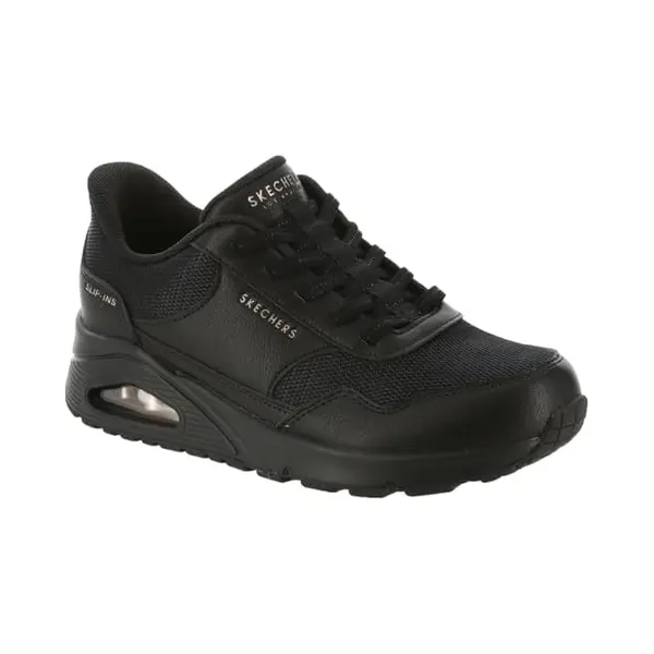 Skechers Women's Uno Banksia Slip-On Sneakers, Black Duraleather/Mesh, 7 Uk thumbnail
