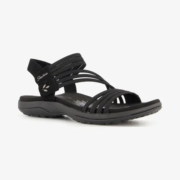 Skechers Reggae Coffee Bbk Black Womens Walking Sandals 163573 In A Plain Textile In Size 5 thumbnail
