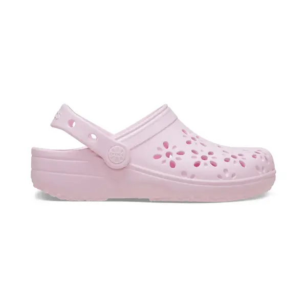 Crocs Classic Floral Cut Out - Klompen - Kinderen - Pink Milk thumbnail