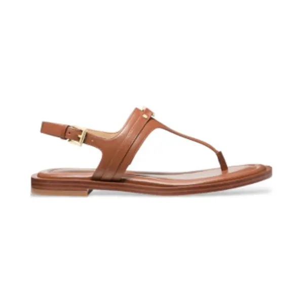 Michael Kors For Woman. 40S5MAFS4L Brown Mandy Leather Sandals (41), Flat, Buckle, Casual thumbnail