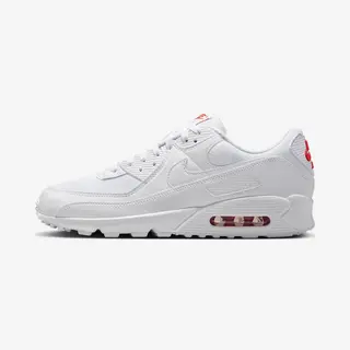 Nike Air Max 90 Herensneakers, 45, 5 Eu, Wit Lt Crimson, 45, 5 Eu