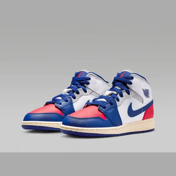 Jordan Aj1 Mid Kleinkind Sneaker - Weiß - Größe 36.5 - Netz/Synthetik thumbnail