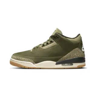 Jordan AJ3 Herren Sneaker - Olivgrün - Größe 47.5 - Leder
