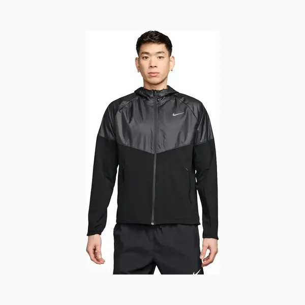 Nike Herren M Nk Tf Rpl Wntrzd Miler Jacke, Black/Anthracite/Reflective Si, M thumbnail