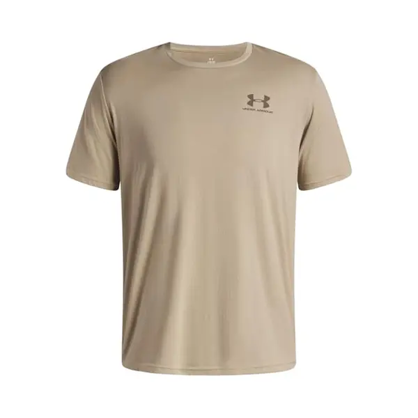 Under Armour Herren Sportstyle Left Chest Kurzarmshirt, Schnelltrocknendes Sportshirt Mit Rundhals, Weiches Funktionsshirt Mit Logo, City Khaki / / thumbnail