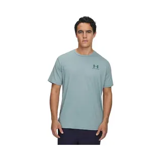 Under Armour Herren Sportstyle Left Chest Kurzarmshirt, Schnelltrocknendes Sportshirt Mit Rundhals, Weiches Funktionsshirt Mit Logo, Serpentine / /