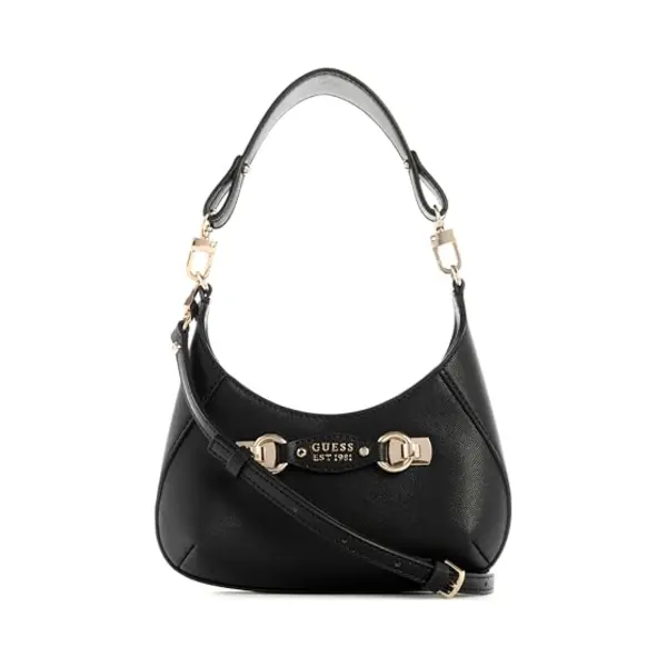 Guess Damen Mimina Mini Top Zip Crossbody Umhängetasche, Schwarz thumbnail