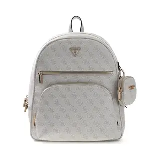 Guess Sac à Dos De Loisirs Avec Compartiment Pour Ordinateur Portable Power Play Ii Tech Backpack Bone Logo Beige
