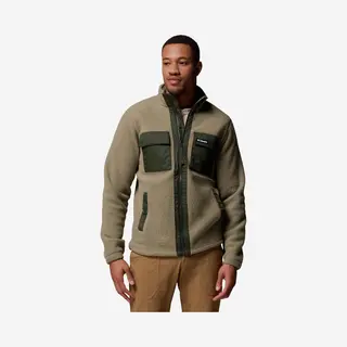 Columbia Men's Juniper Peak Full Zip Fleece, Full Zip Fleece Jacket, Stone Green/Greenscape, Large