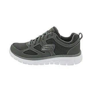 Skechers Mens Flex Burns Agoura Trainers - Olive, UK11