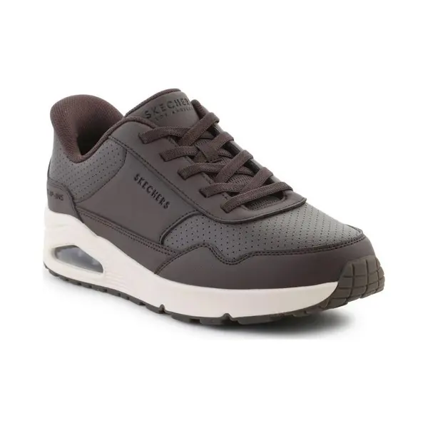 Skechers Uno Slip Ins Mens Choc Chocolate Brown Mens Trainers 183023 In A Plain Man-made In Size 11 thumbnail