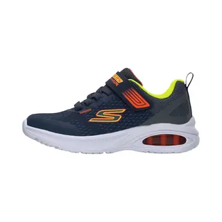 Skechers Microspec Jnr 6 Nvcc Navy Charcoal Kids Trainers 404105L In A Plain Man-made In Size 33
