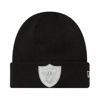 New Era, Herren, Mütze, Strick Wintermütze Beanie Metallic Las Vegas Raides, Schwarz