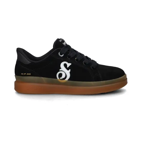 Skechers Hands Free Slip-Ins Courtside Dame Sneaker - Zwart Wit - Maat 38 thumbnail