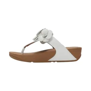 Fitflop Für Damen. A4N-194 Sandalen Lulu Flower Toe-Post Weiß (38), 1 Bis 3 Cm, Keine, Lässig