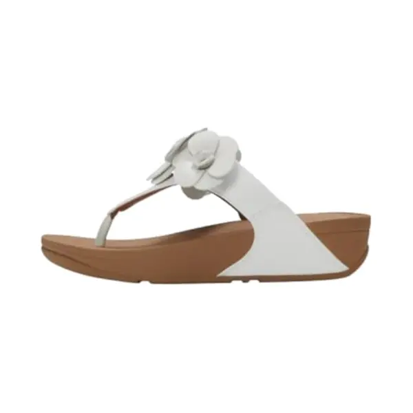 FitFlop Women's, Lulu Flower Thong Sandal, Urban White, 7 thumbnail