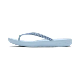 Fitflop For Woman. R08-D50 Flip Flops IQushion Sparkle Cloudy Blue (36), Flat, None, Casual, Beachwear