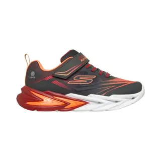 Skechers Jungen Flex-Glow Ultra, Anthrazit/Rot/Orange, 1.5 Little Kid