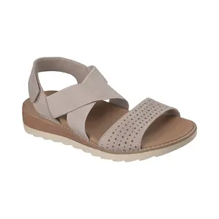 Debenhams Arch Fit Oasis Arch Fit Perf Vamp Cross Strap Sandal Taupe