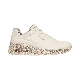 Skechers Damen Uno Safari Time Sneaker, Weiß, 39 Eu