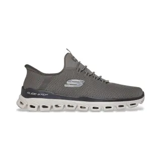 Skechers For Man. 233010 Slip-ins Glide Step Noxus Greenish Brown Slippers (40), Flat, Laces, Casual