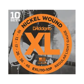 D'Addario EXL110-10P snaar voor muziekinstrumenten Electrisch 60 stuk(s) Staal Gitaar