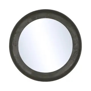 By Mooss - Spiegel - Zwart - Hout - Rond - Ø 68 Cm