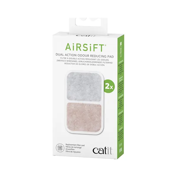 Catit Cat It Airsift Dual Action Air Pad – Geurverminderende Filterpads Voor Kattenbakken – 2 Stuks thumbnail