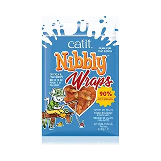Catit Nibbly Wrap Treats - Chicken & Fish